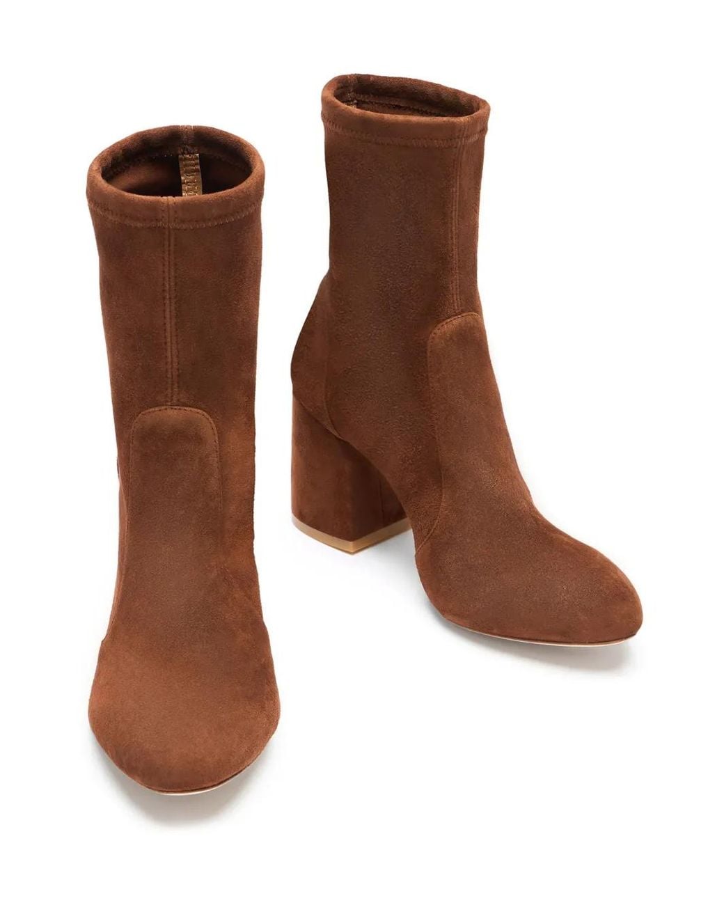 Stuart Weitzman Brown Ankle-Length Suede Boots