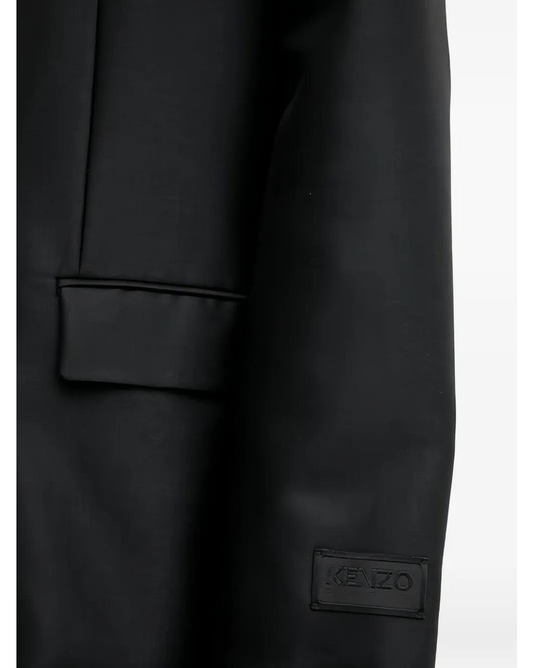 KENZO Black Notched-Lapel Coat