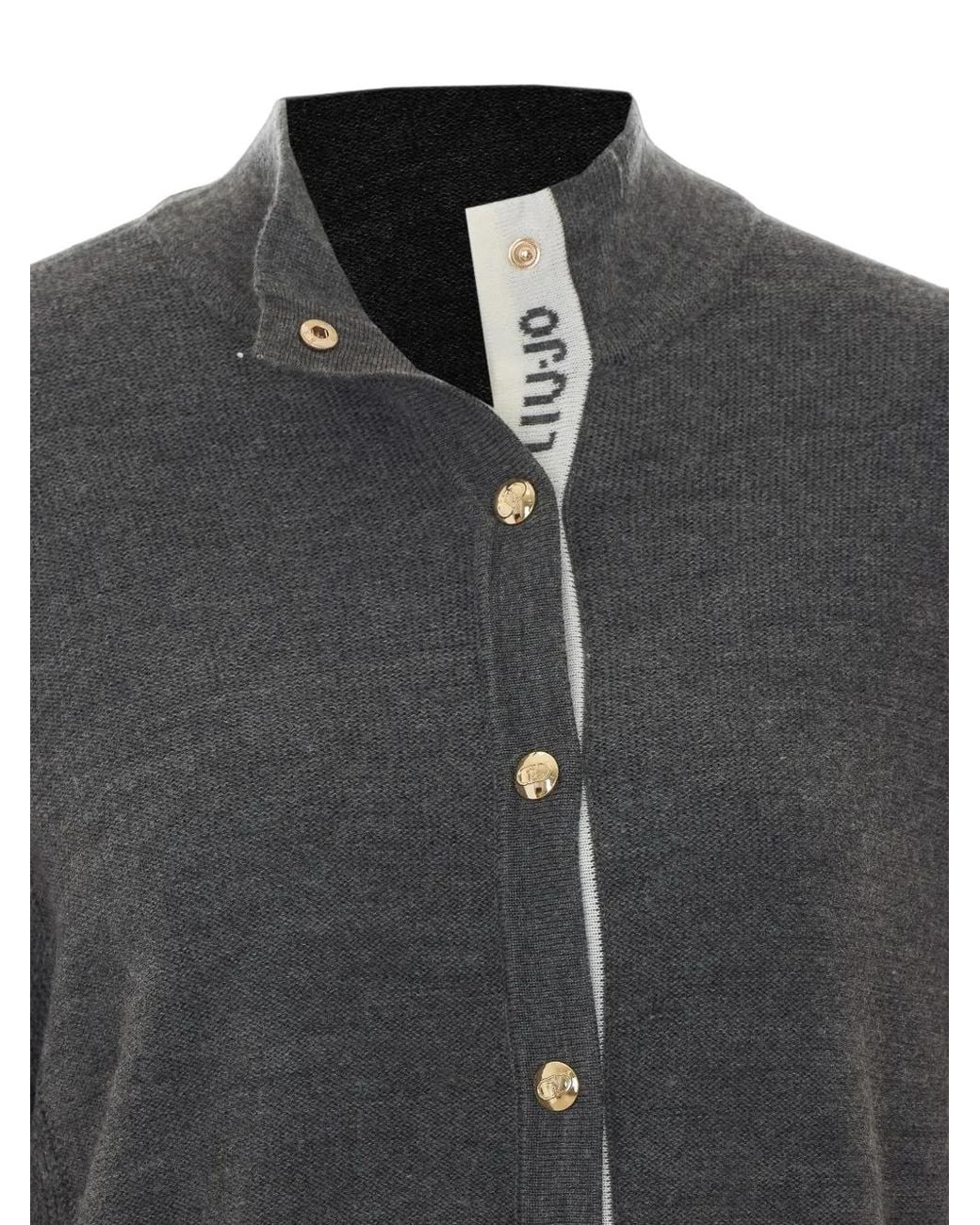 Liu Jo Gray Cardigan À Épaules Dénudées