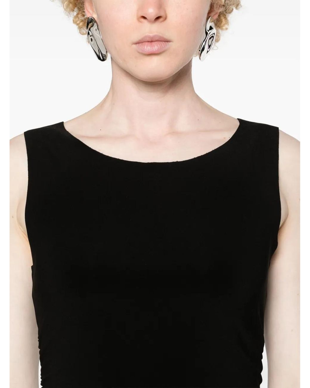 Norma Kamali Black Sleeveless Pickleball Dress
