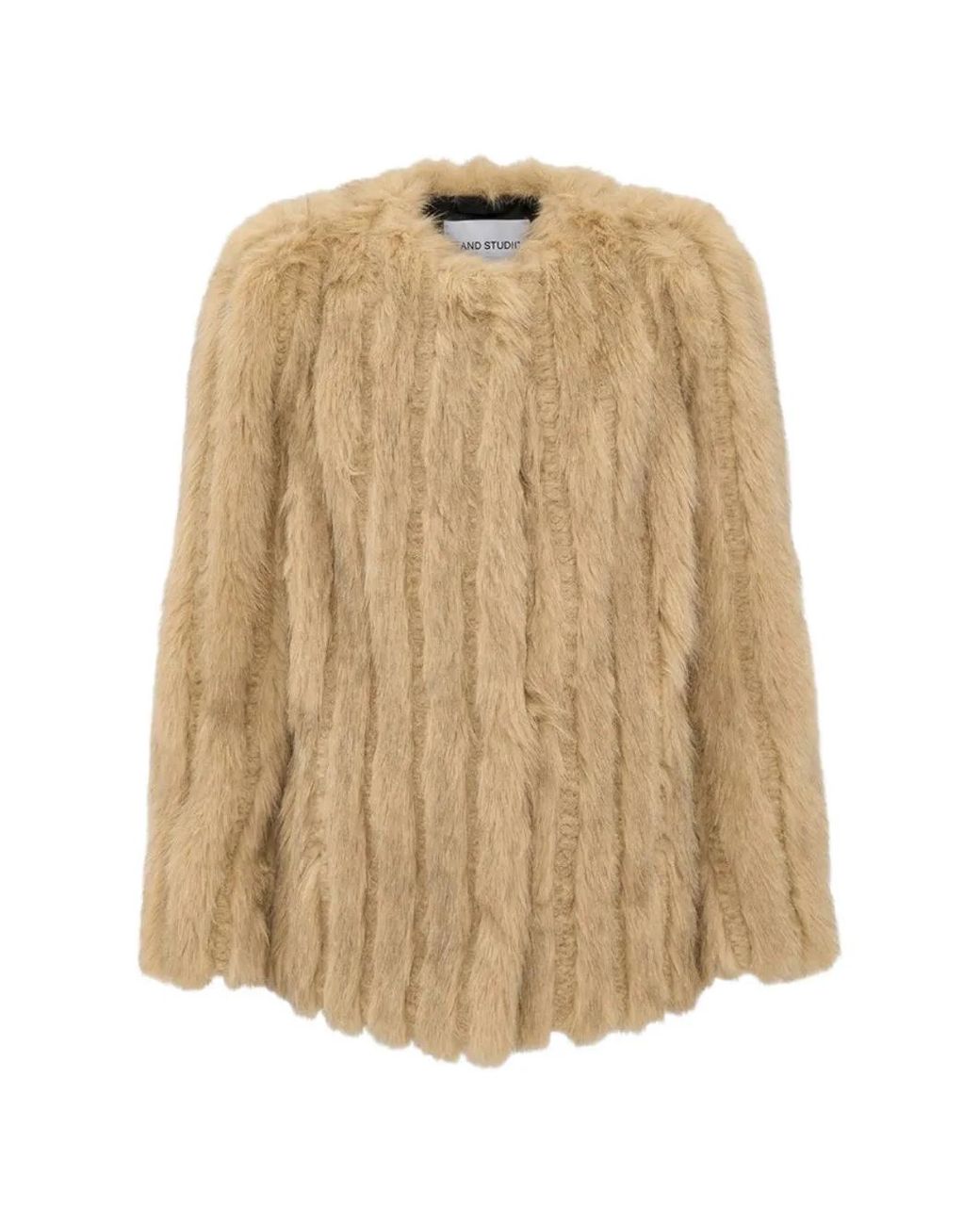 Stand Studio Natural Sawyer Faux-Fur Jacket