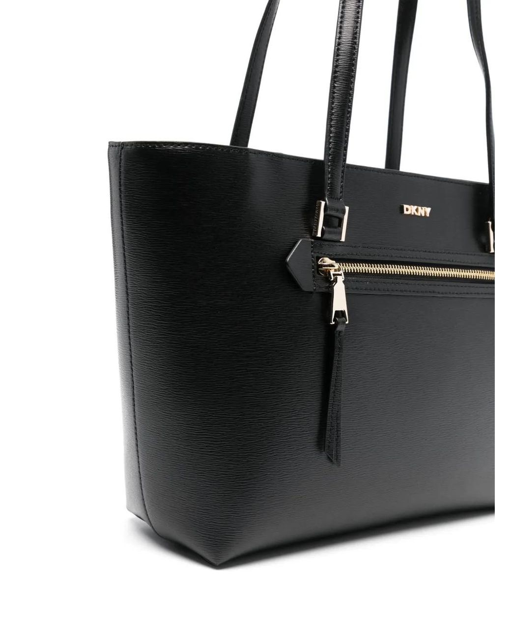 DKNY Black Logo-Lettering Tote Bag
