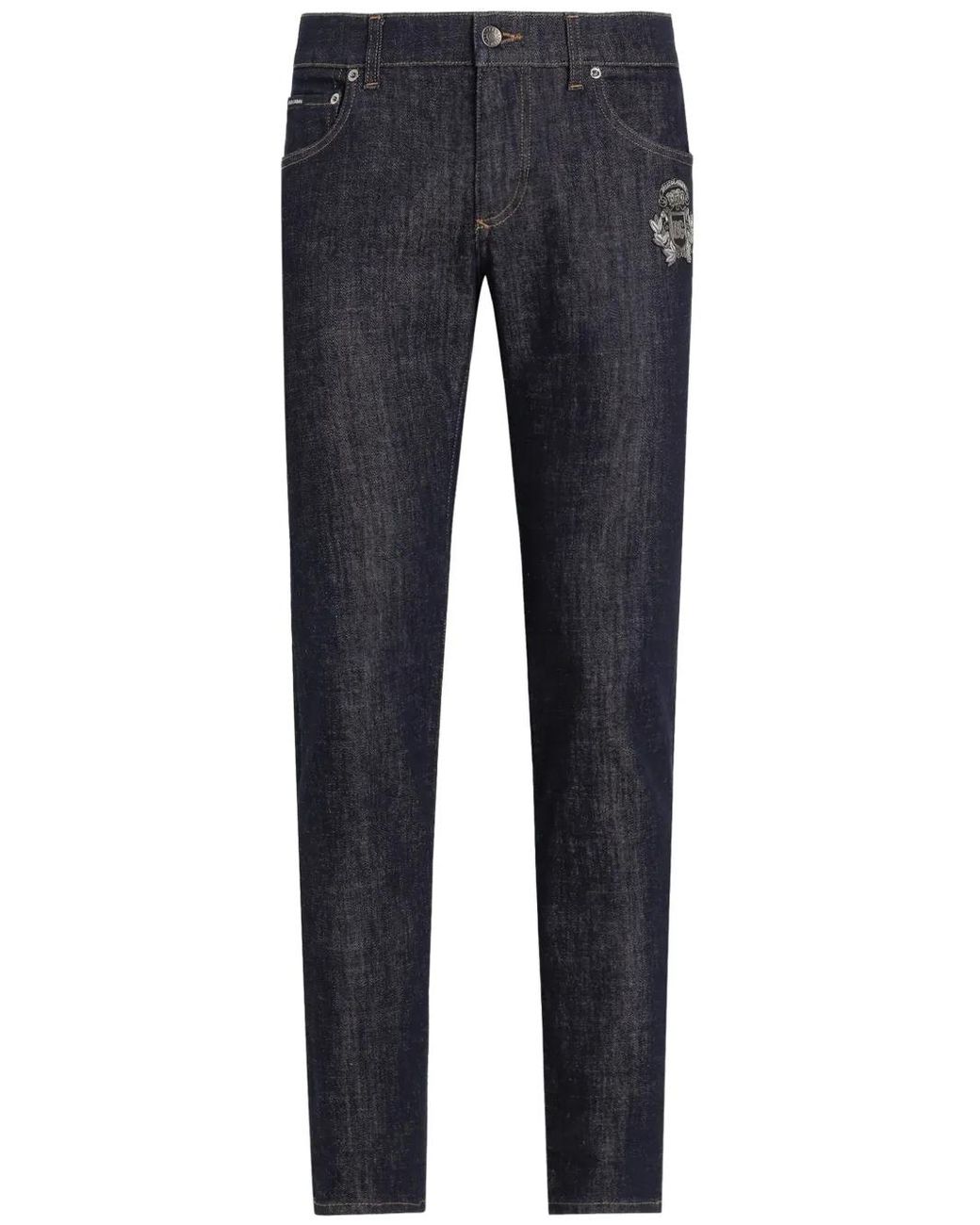 Dolce & Gabbana Blue Skinny Stretch Cotton Jeans for men