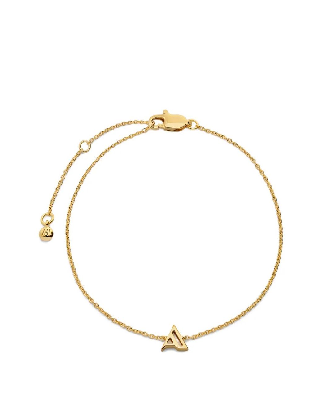 Monica Vinader Metallic Initial Chain Bracelet