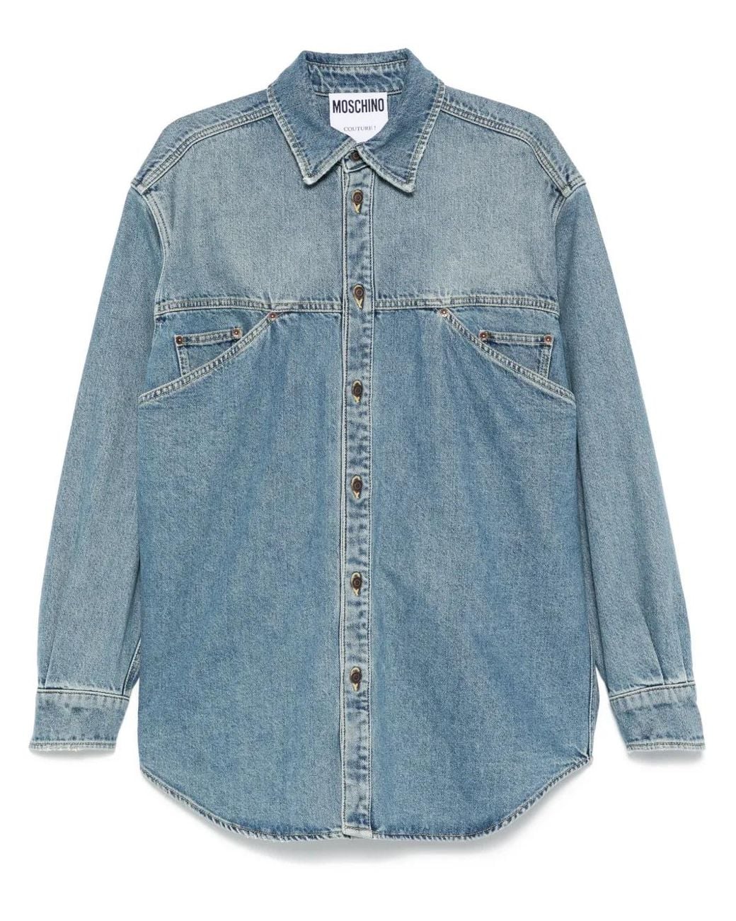 Moschino Blue Light Denim Shirt for men