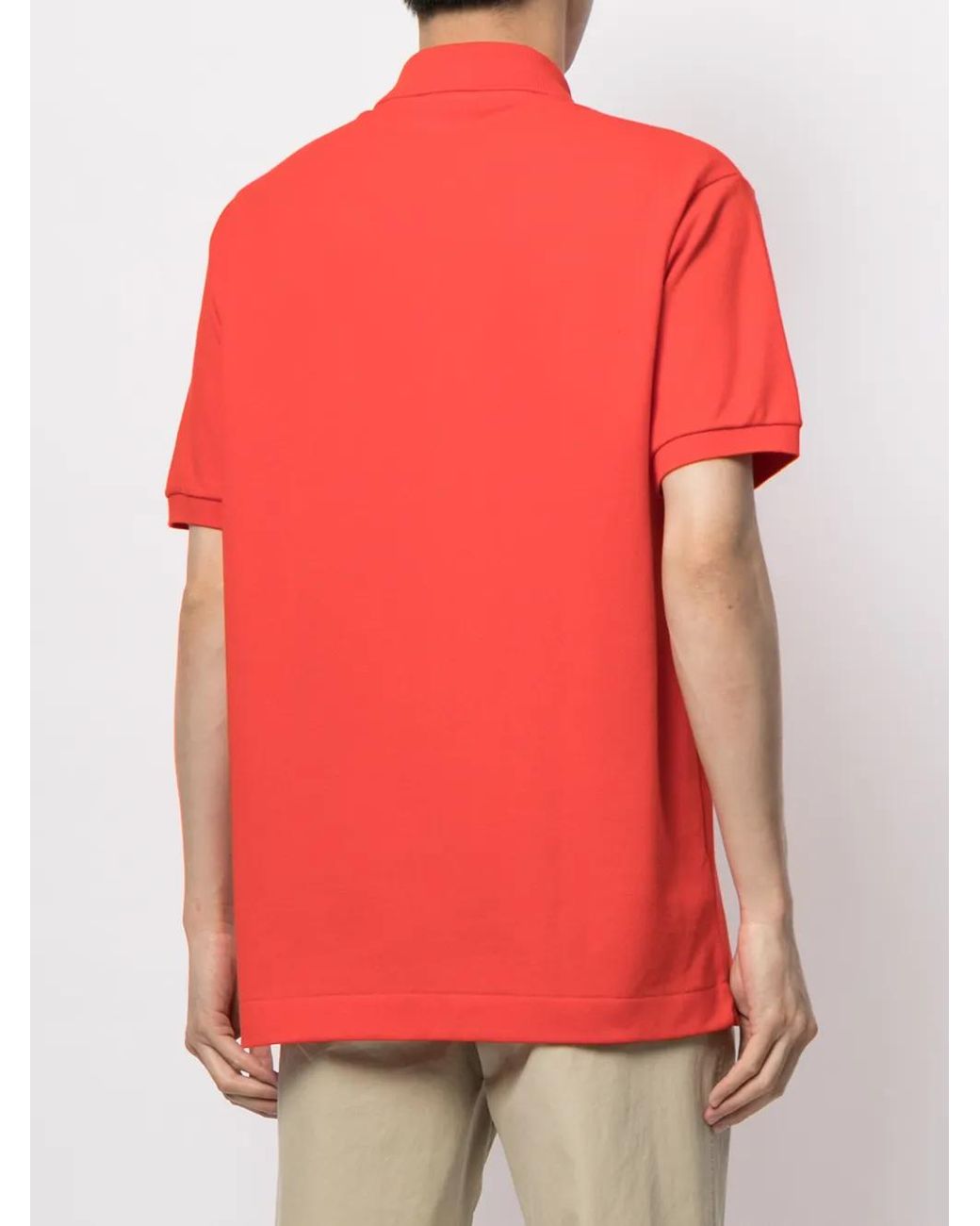 Lacoste Red Classic Appliqué-Logo Polo Shirt for men