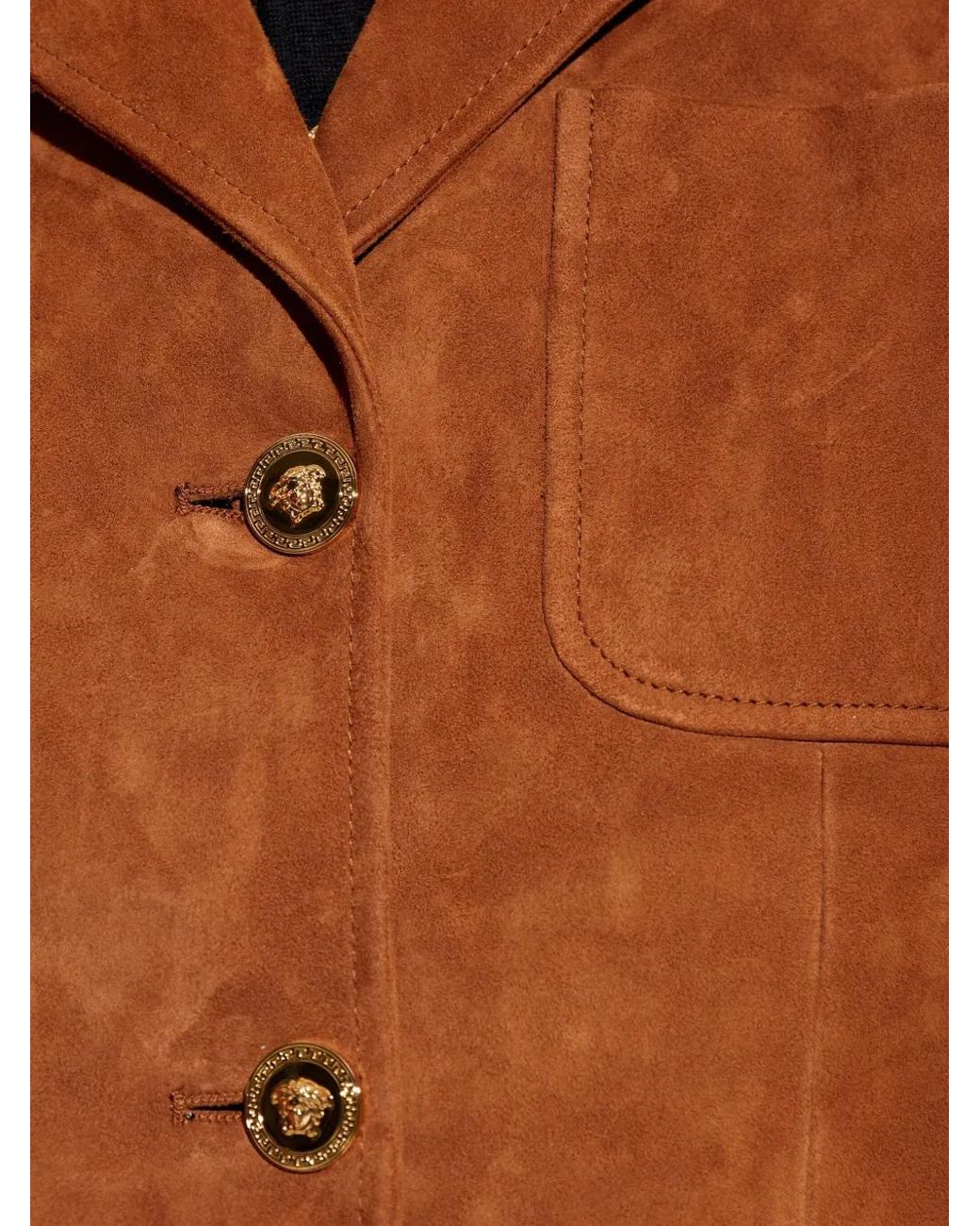 Versace Brown Suede Blazer