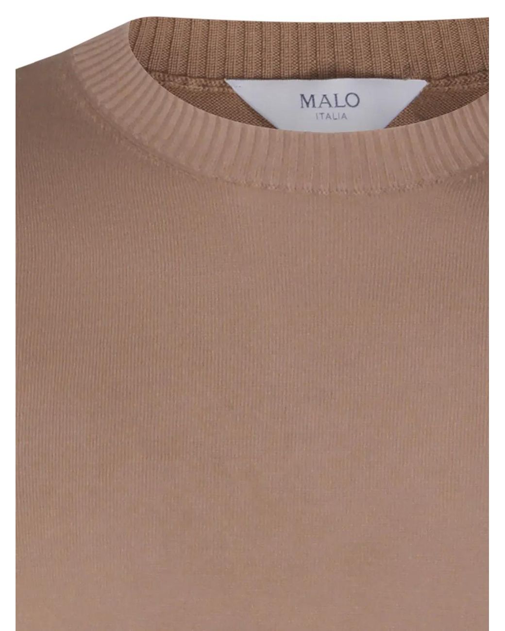 Malo Brown Knitted T-Shirt for men