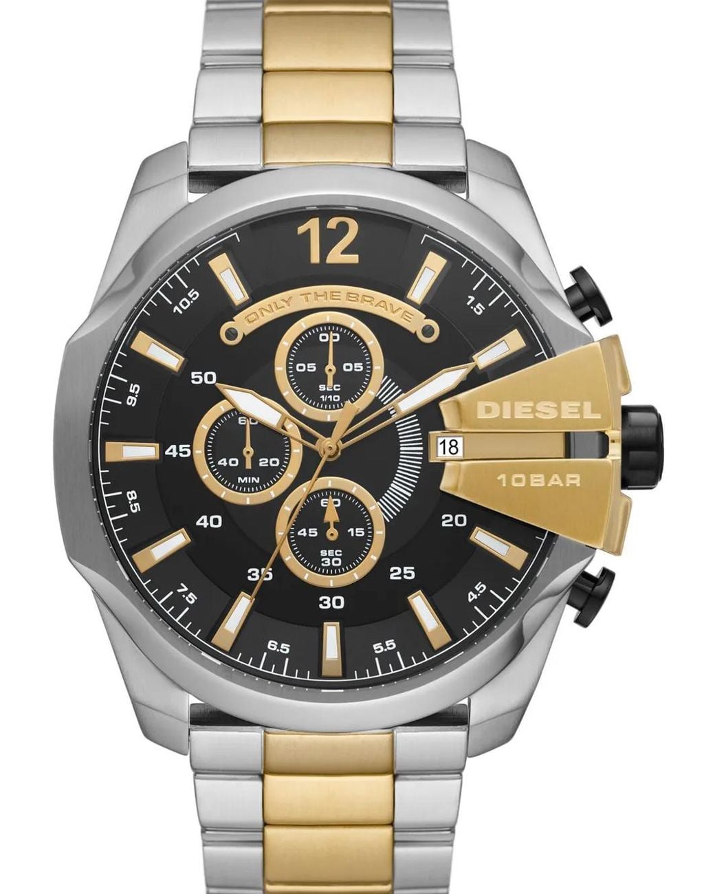 DIESEL Black Dz4581 Mega Chief 51Mm for men