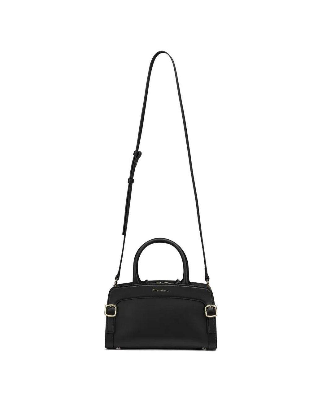 Santoni Black Sac Cabas À Détail De Boucle