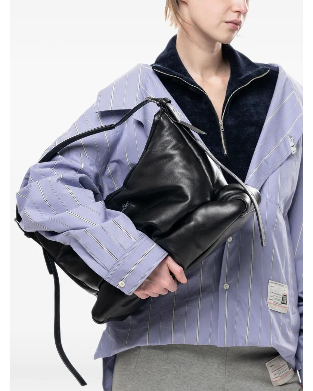 Maison Mihara Yasuhiro Blue "Pucker" Puffer Bag