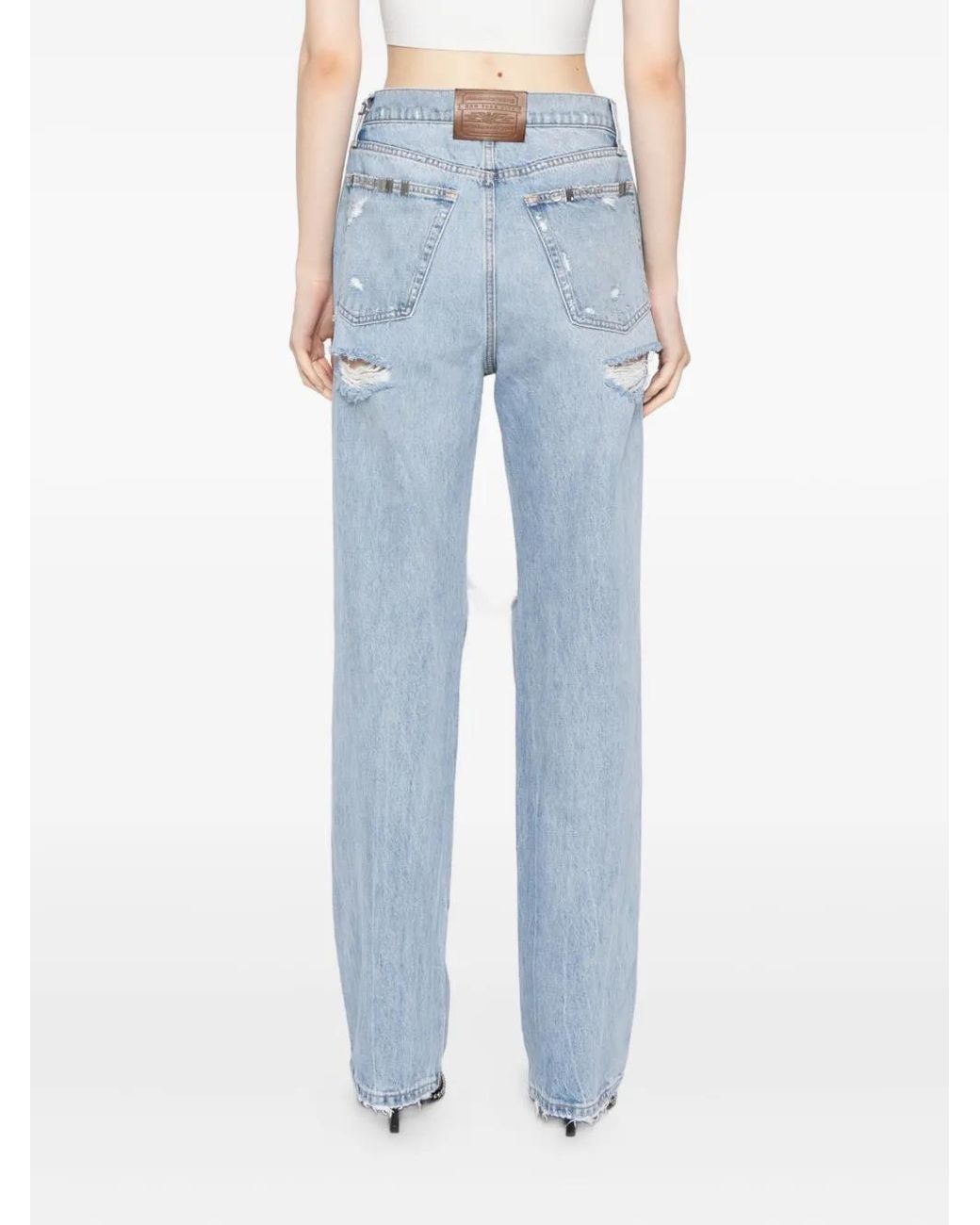 Alexander Wang Blue Distressed-Detail Jeans