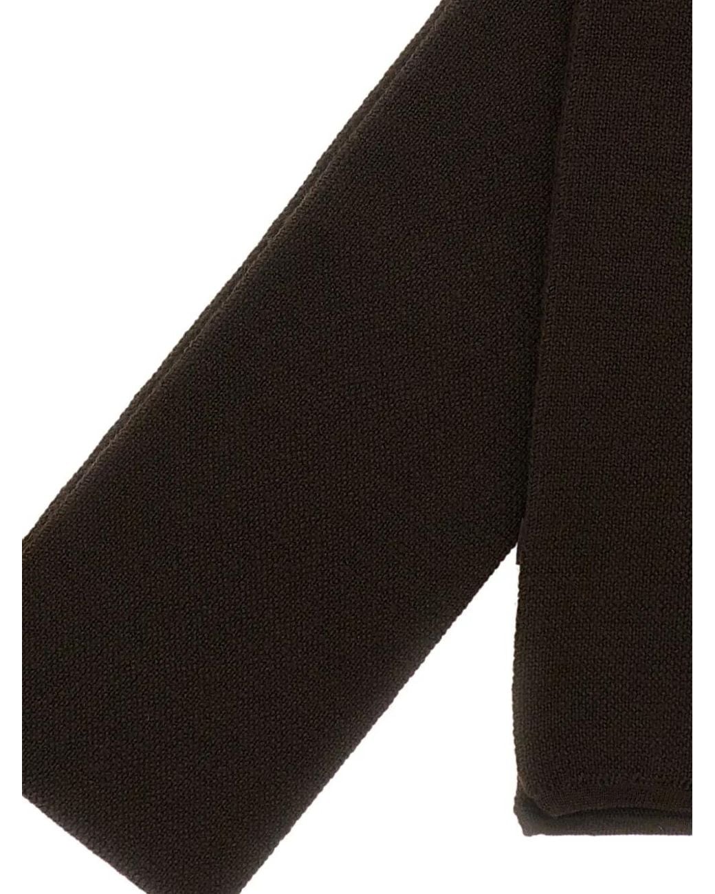 Pas Normal Studios Black Off-Race Knitted Wool Scarf for men