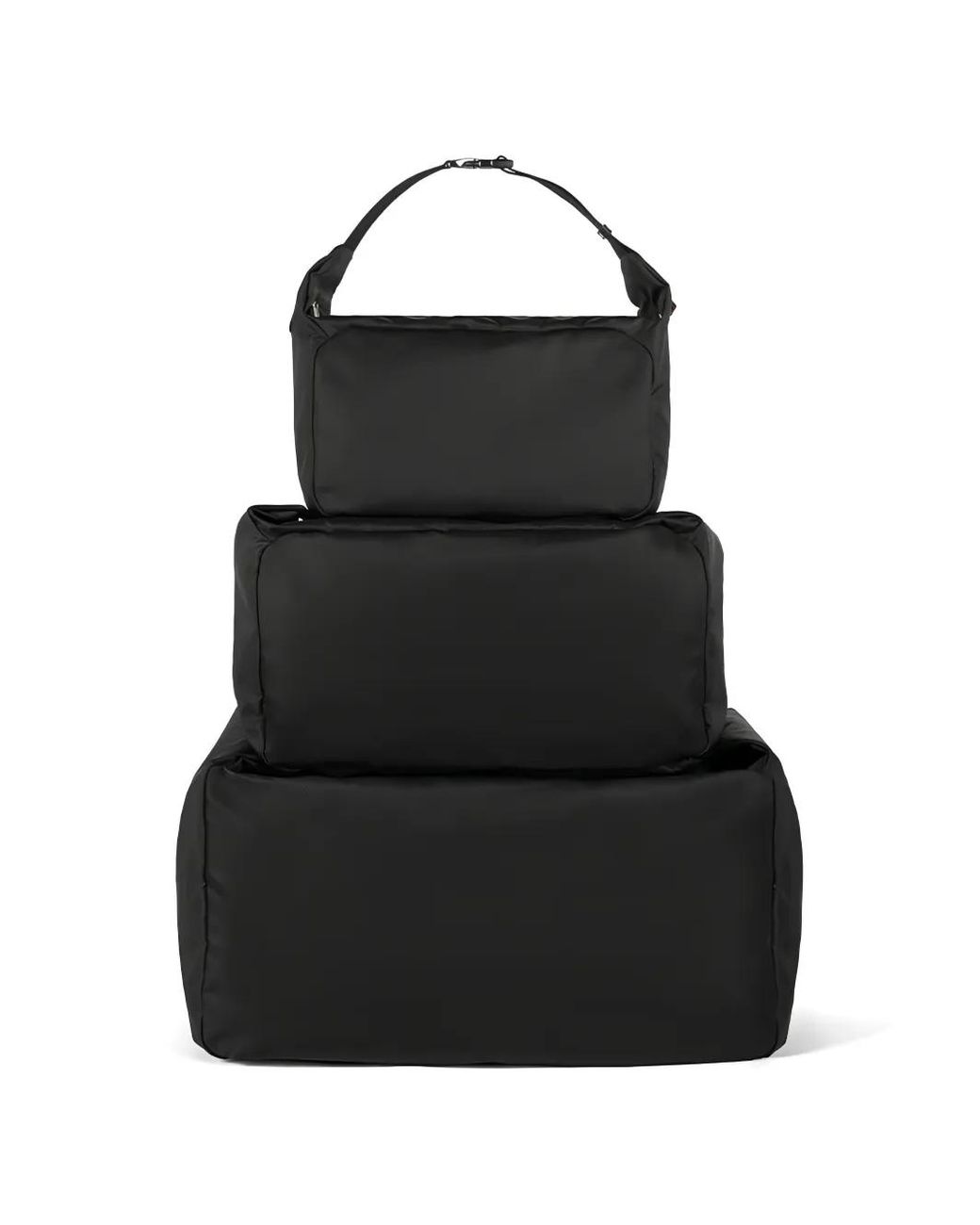 Fpm Milano Black Foldable Zip Tote Bag