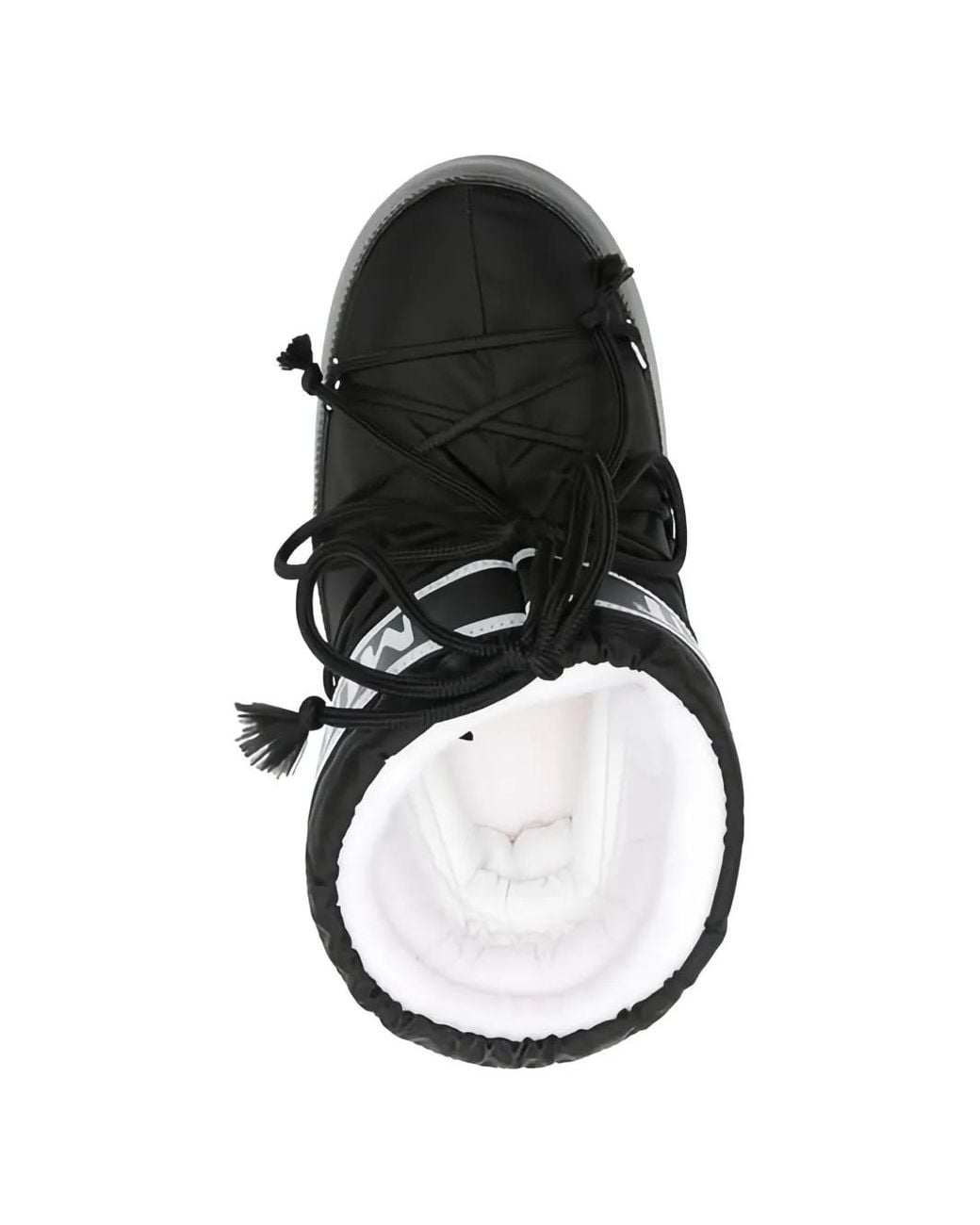 Moon Boot Black Logo Lace-Up Boots