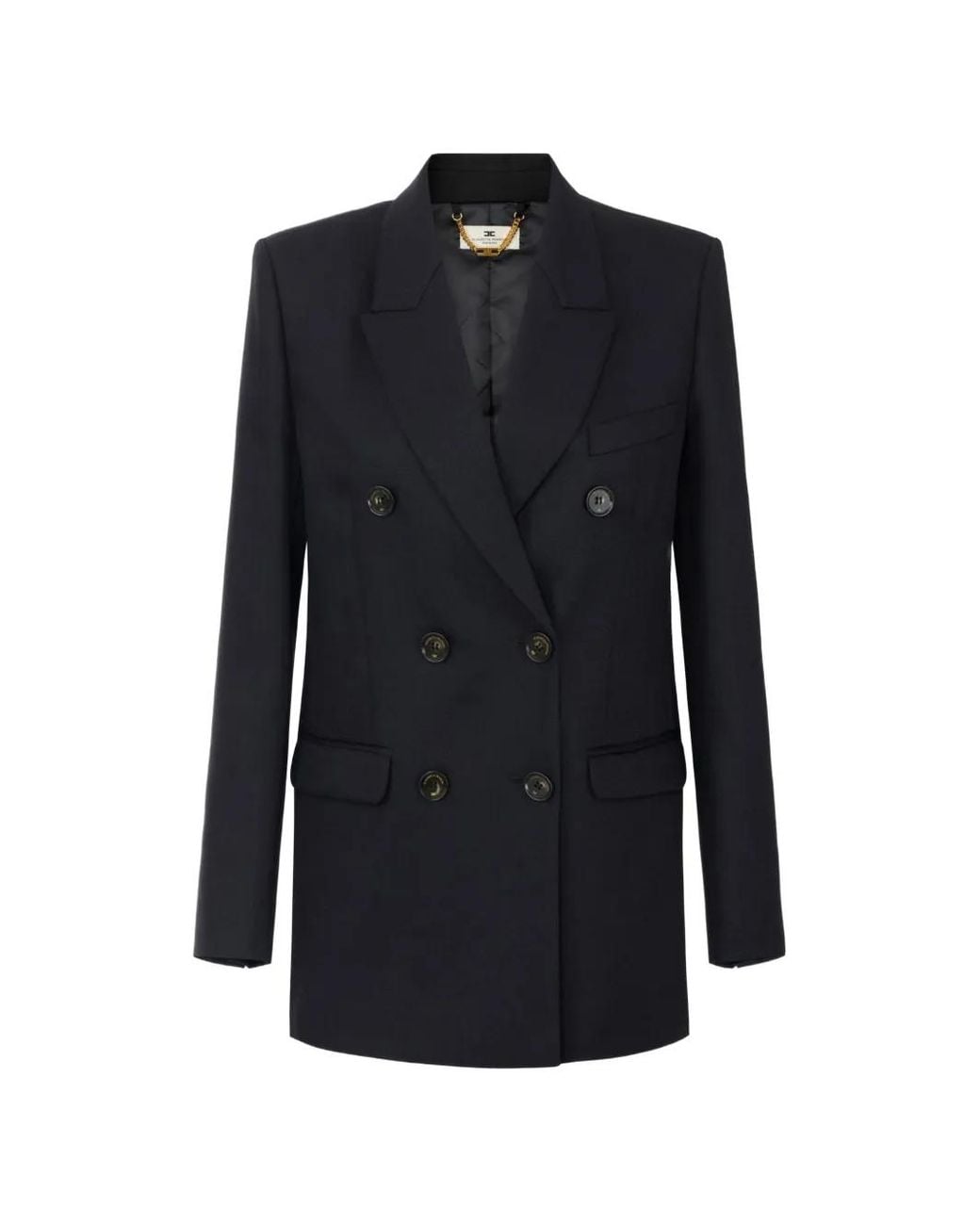 Elisabetta Franchi Blue Wool Jacket
