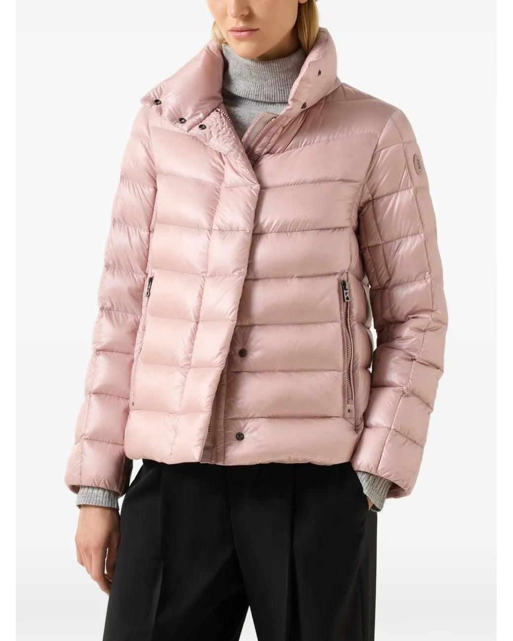 Bogner Pink Marcy Quilted High-Neck Jacket