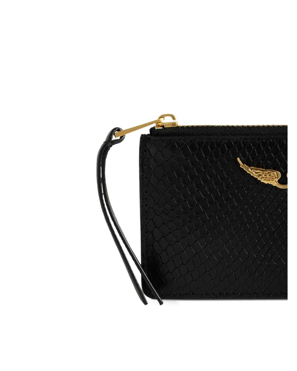 Zadig & Voltaire Black Zv Card Soft Wild Card Holder