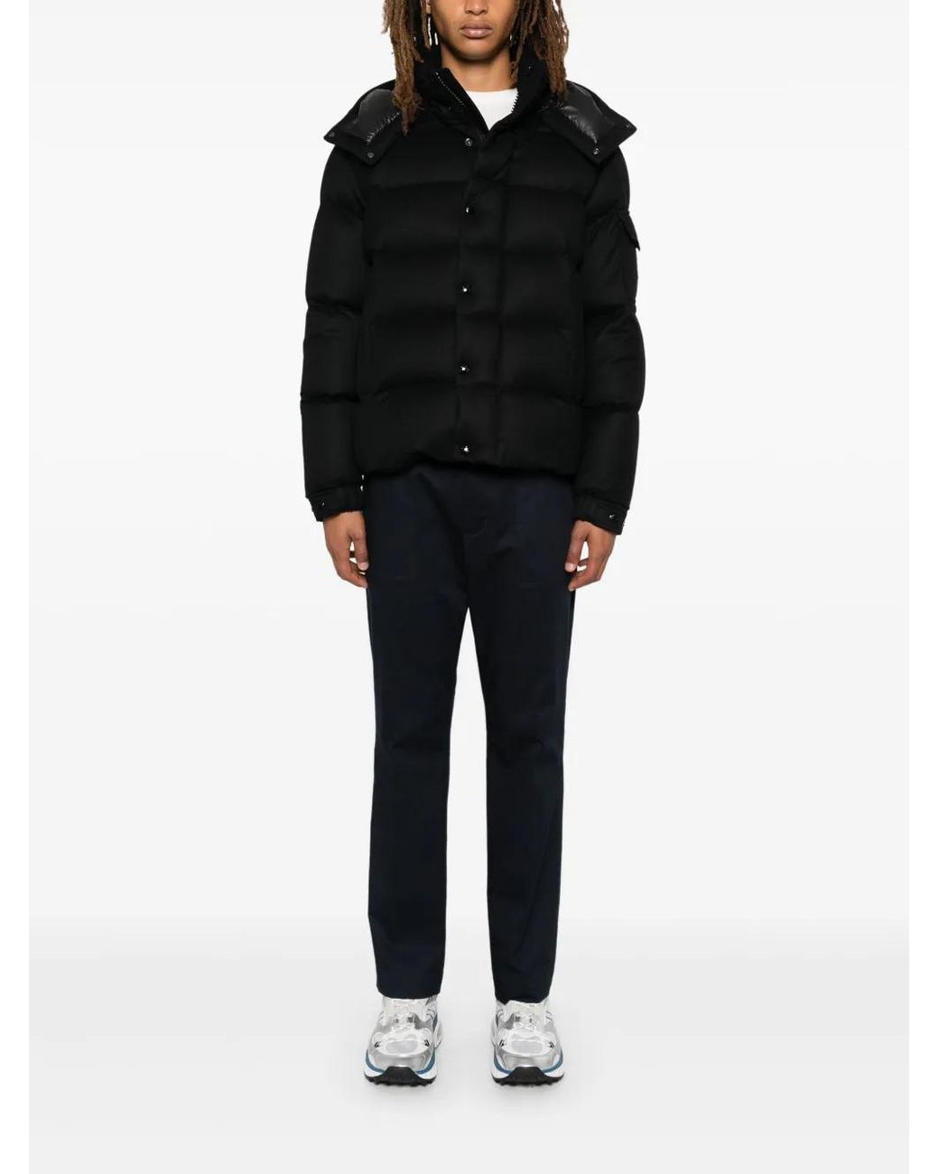 Moncler Black Maya 70 Wool Padded Jacket for men