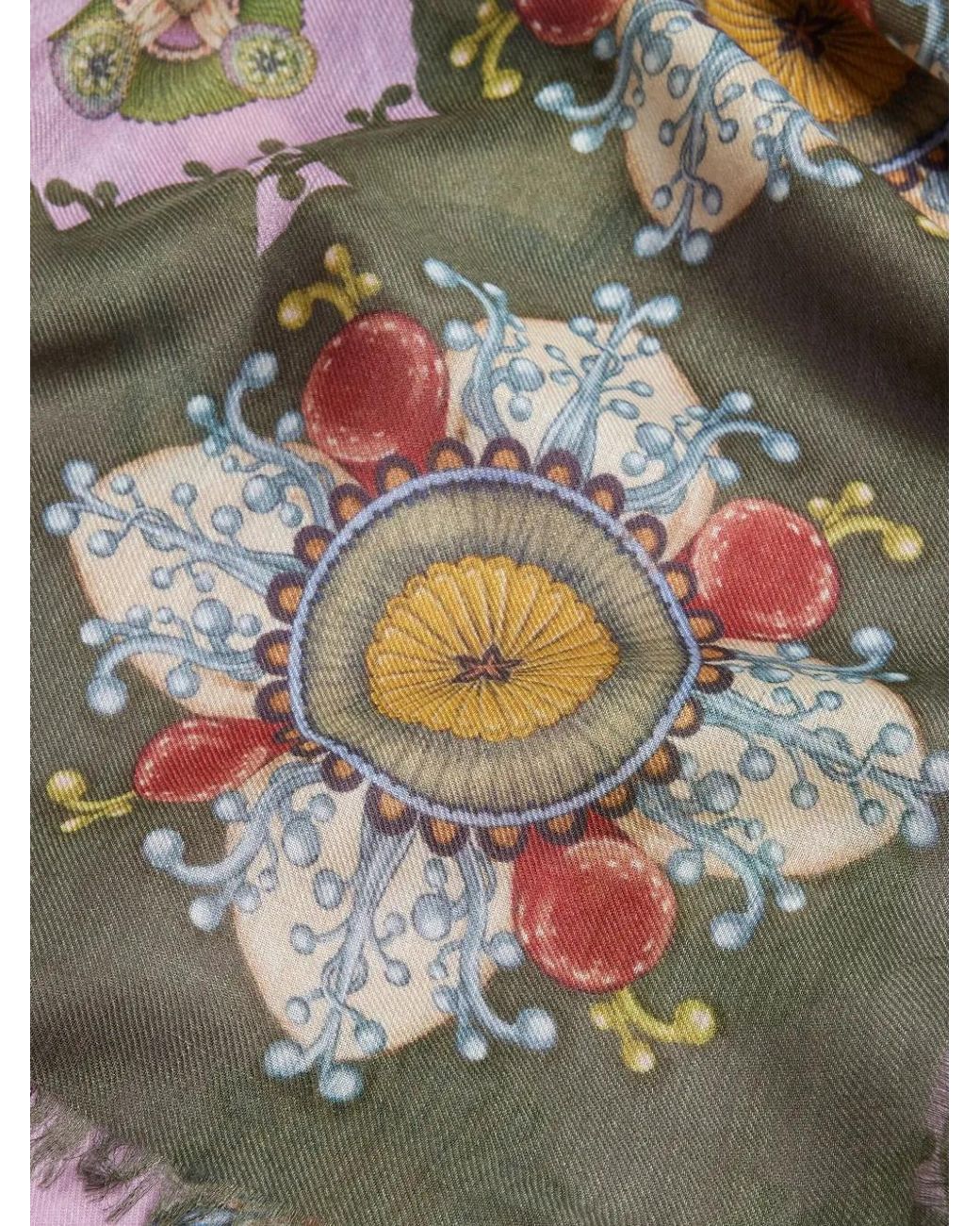 LaDoubleJ Pink Schal Mit Blumen-Mandala-Muster