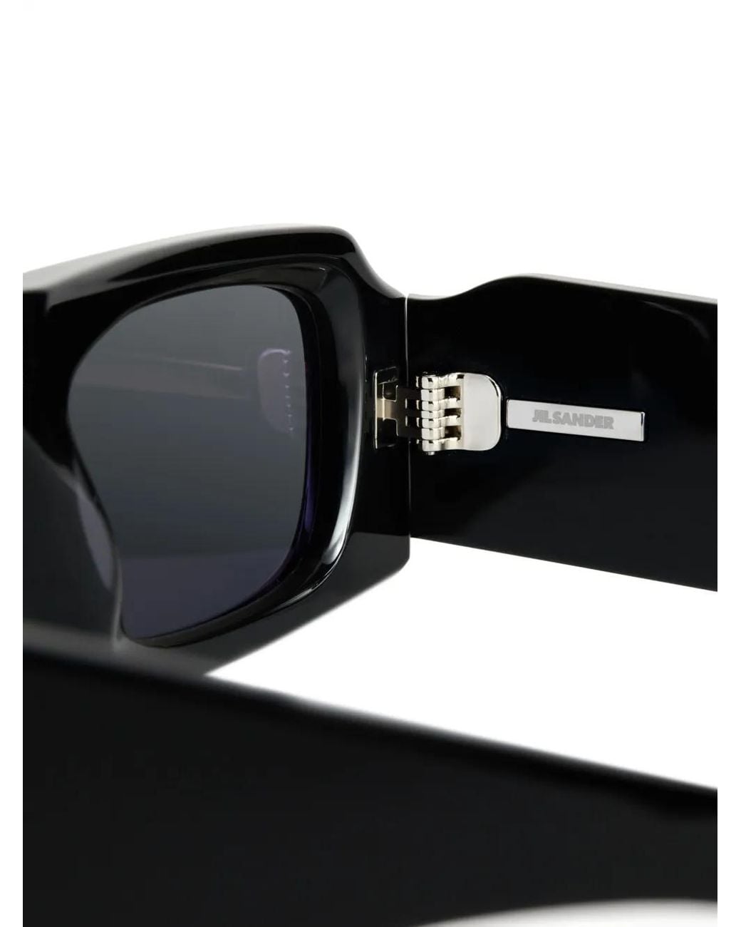 Jil Sander Blue Sculptural Rectangle-Frame Sunglasses