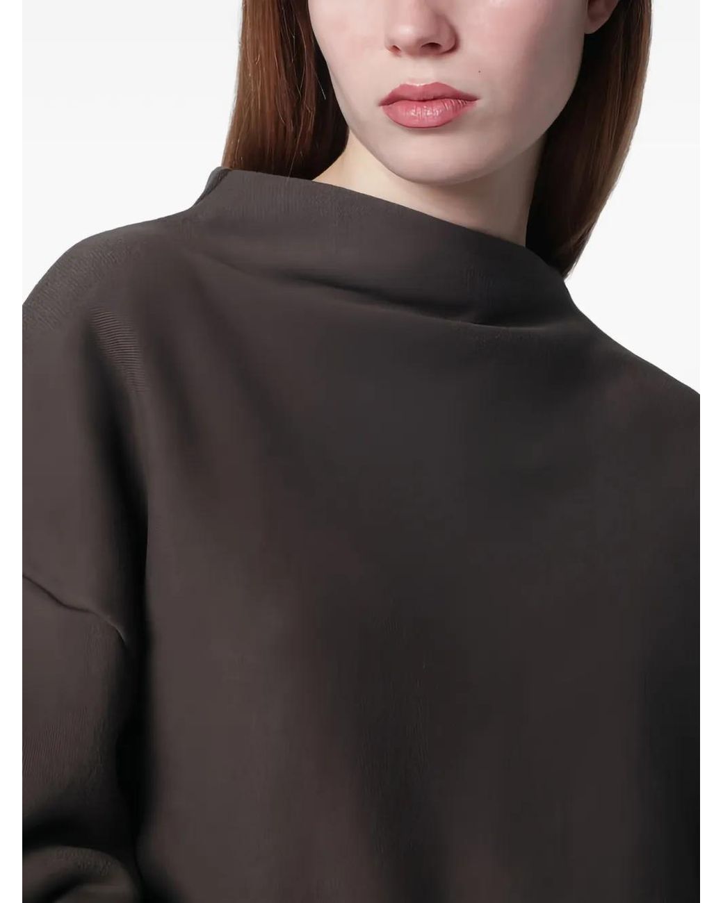 6397 Gray Draped Sweatshirt