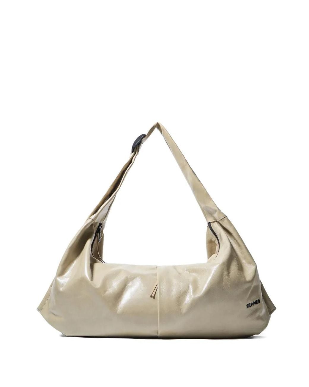 Bolso De Hombro Multitarea De Piel Sunnei de color Natural