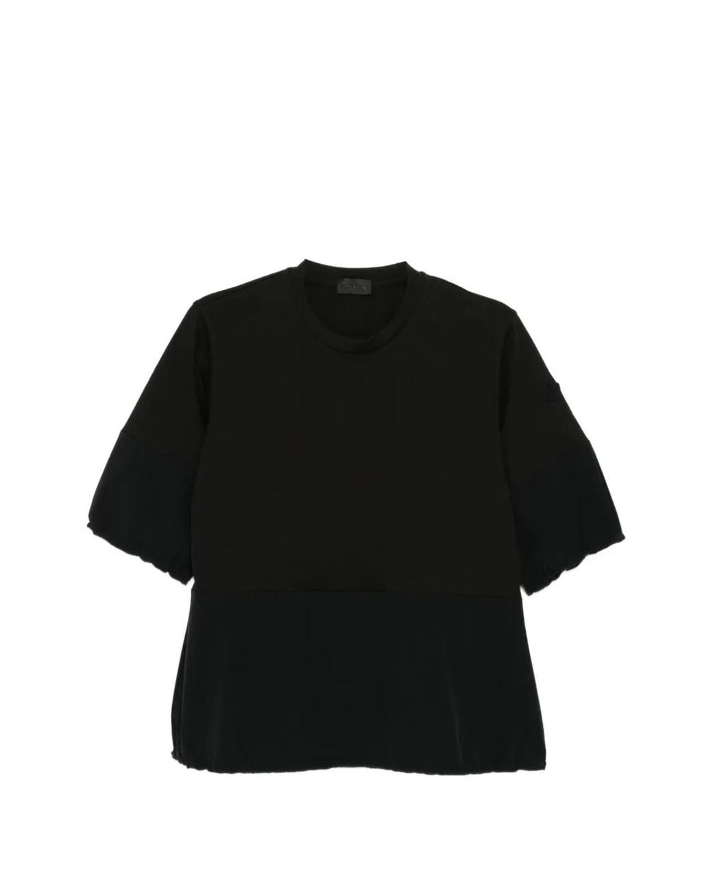 Moncler Black Logo-Patch T-Shirt