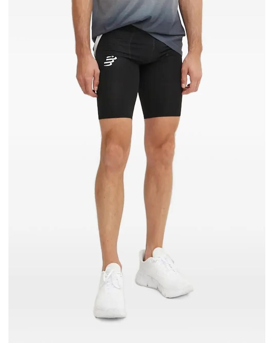 Compressport Black Logo-Print Running Shorts for men