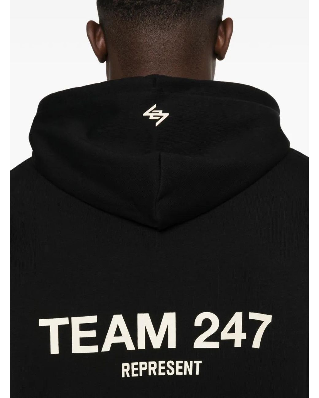 Represent Black Team 247 Oversized Hoodie for men