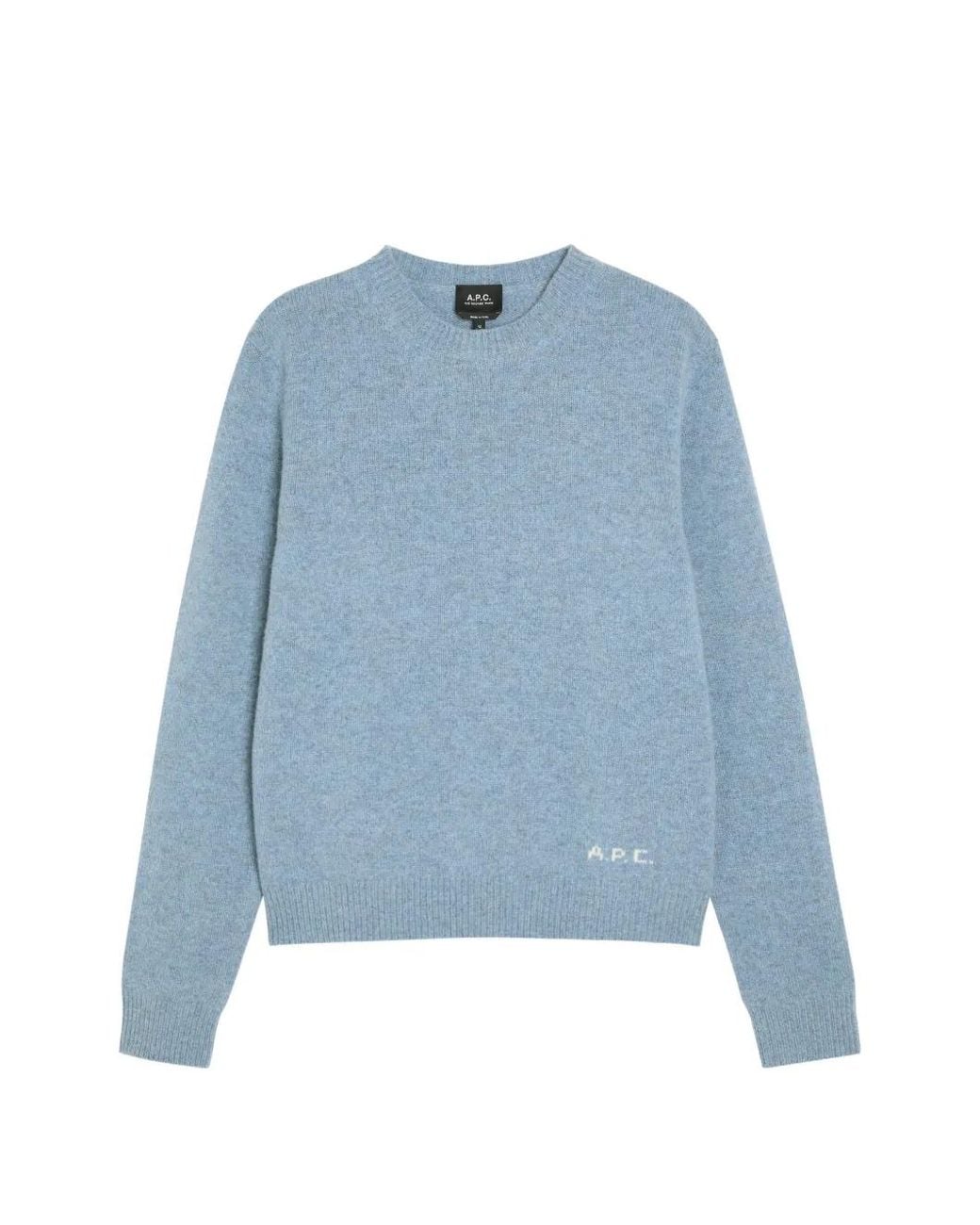 A.P.C. Blue Loose- Wool Sweater for men