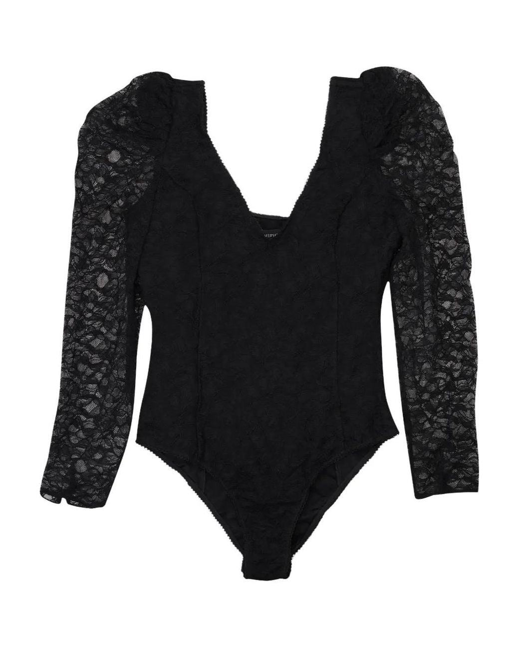 CALLIPYGIAN Black Lace Bodysuit