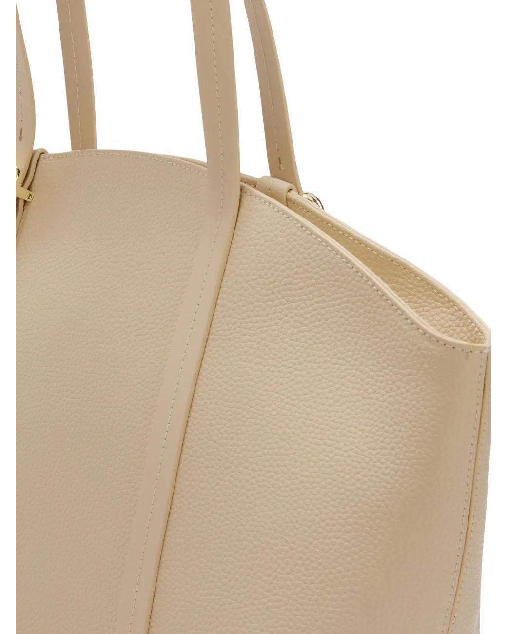 Furla Natural Medium Planeta Leather Tote Bag