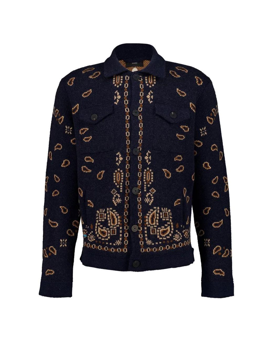 Alanui Blue Bandana Jacquard Jacket for men