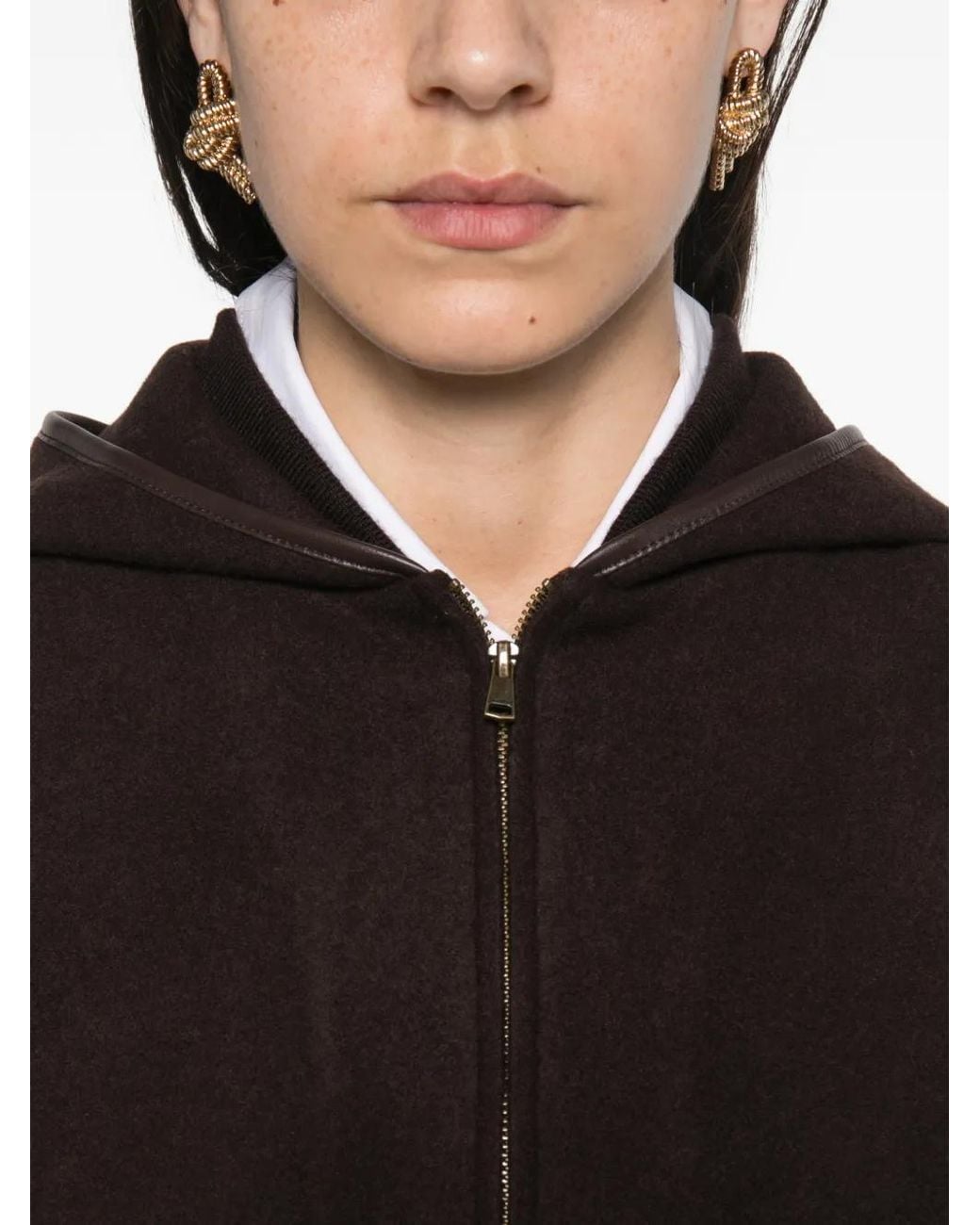 Max Mara Black Zip-Up Hoodie
