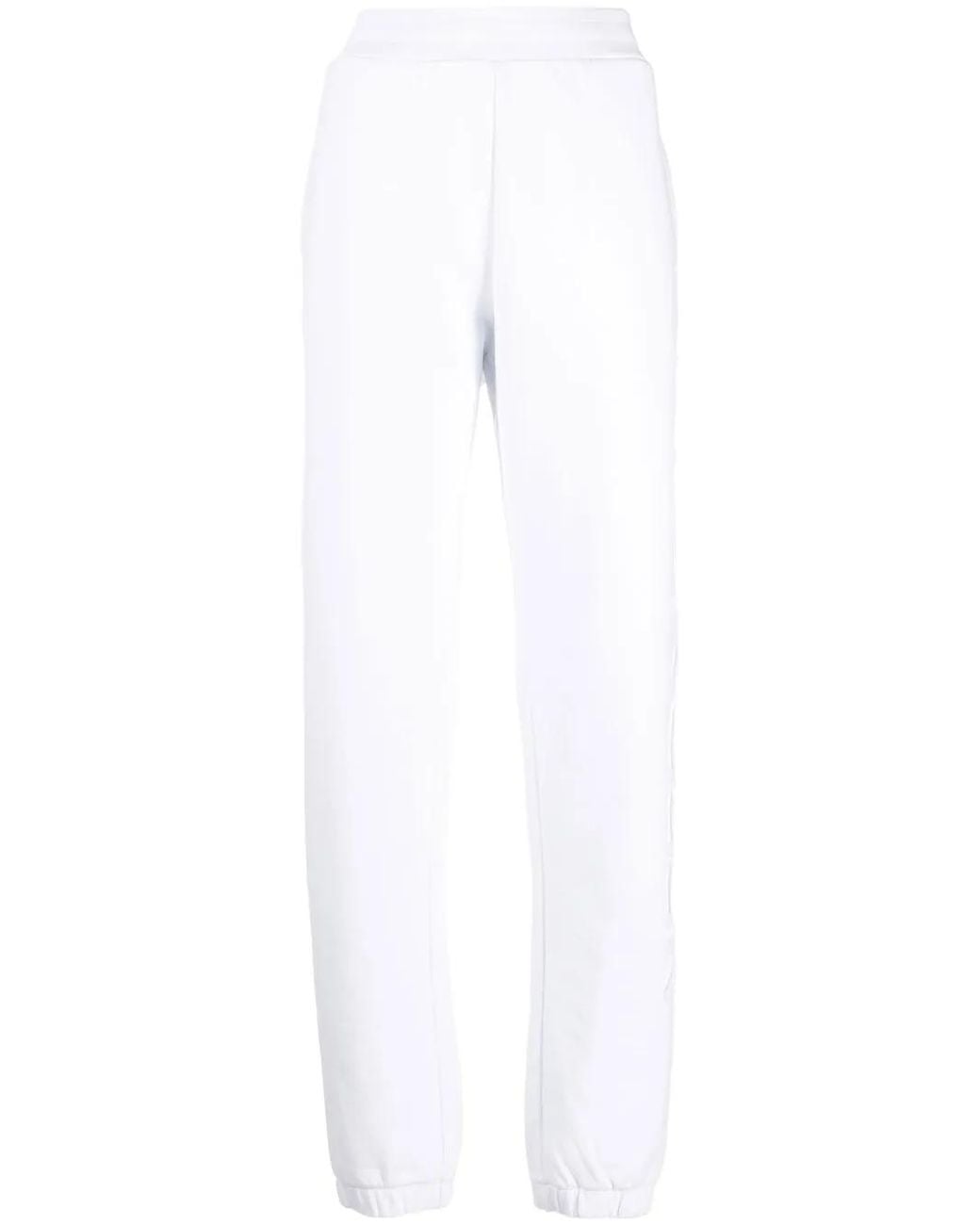 Moncler White Logo Tracksuit Bottoms