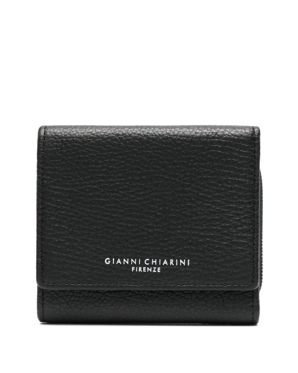 Gianni Chiarini Black Grainy Leather Wallet