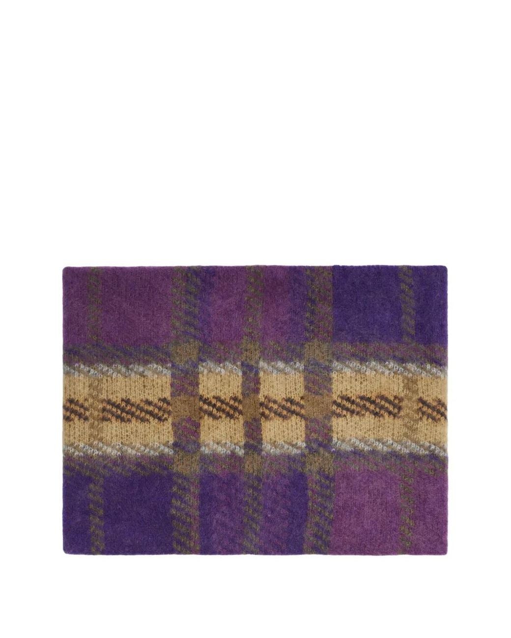 Bompard Purple Brushed Tartan Snood