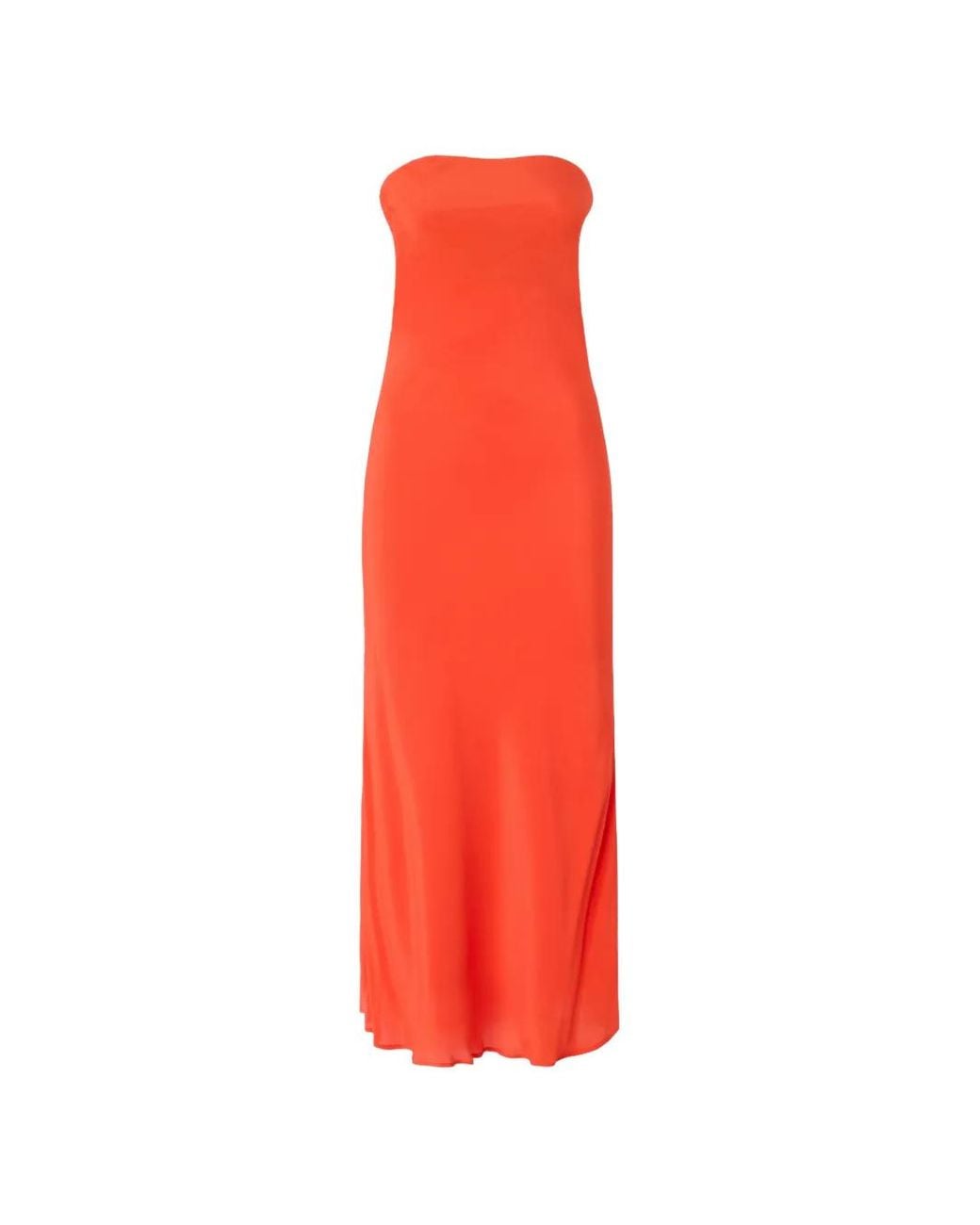 Pinko Red Long Bandeau Dress