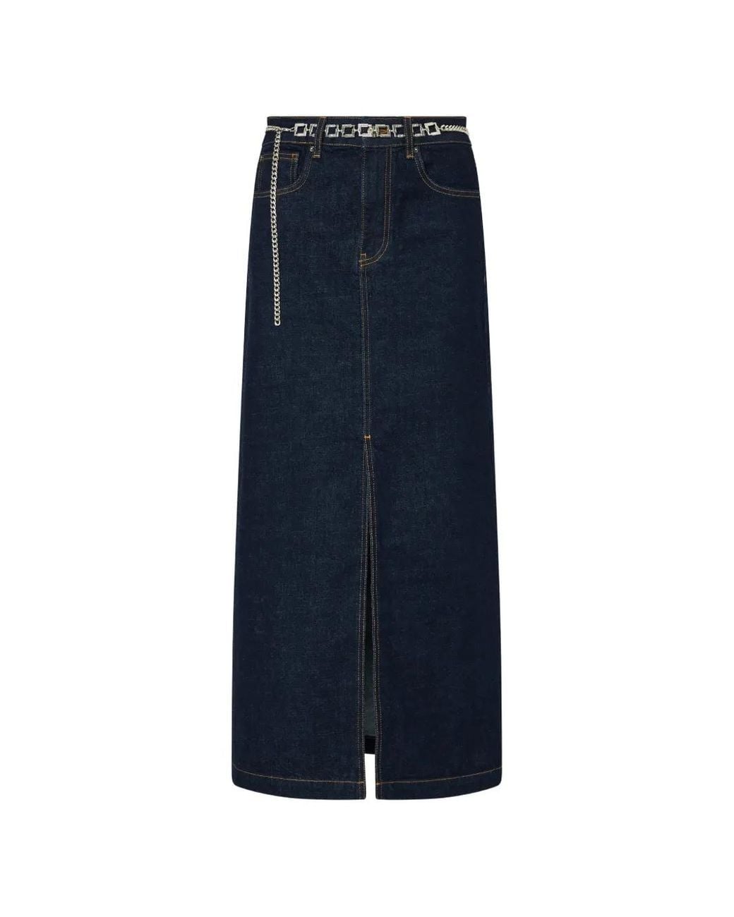 Liu Jo Blue Denim Maxi Skirt