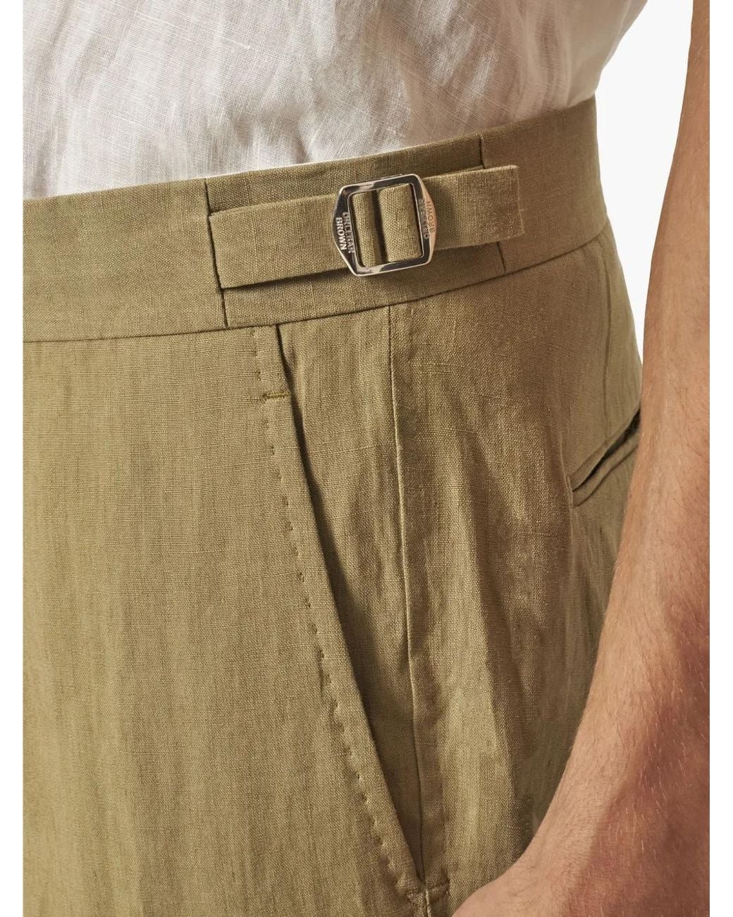 Orlebar Brown Green Carsyn Linen Trousers for men