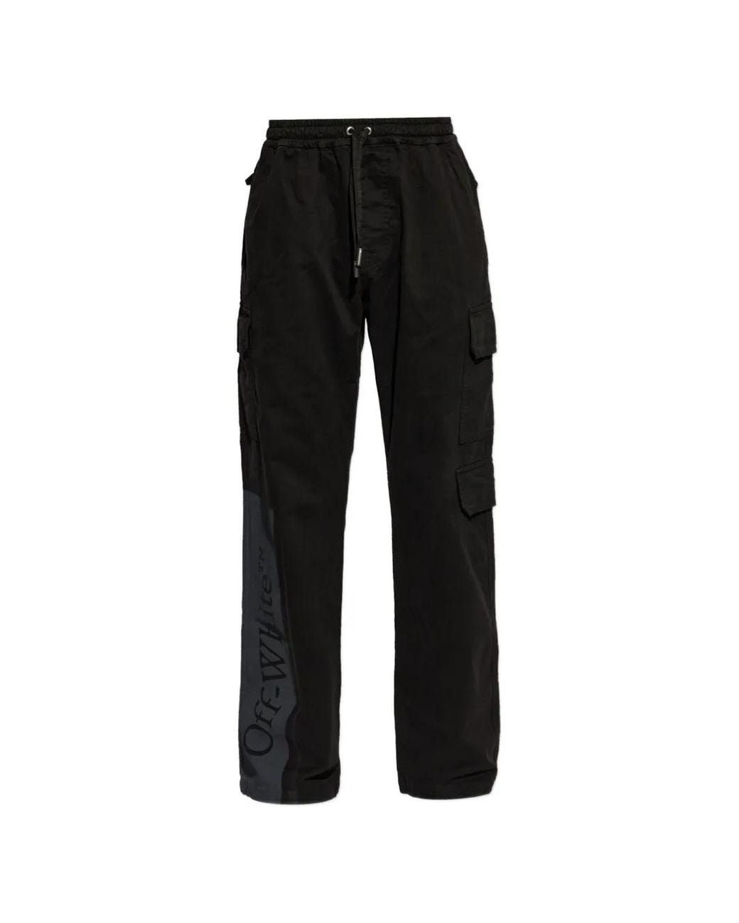 Off-White c/o Virgil Abloh Black Logo-Print Cargo Pants for men