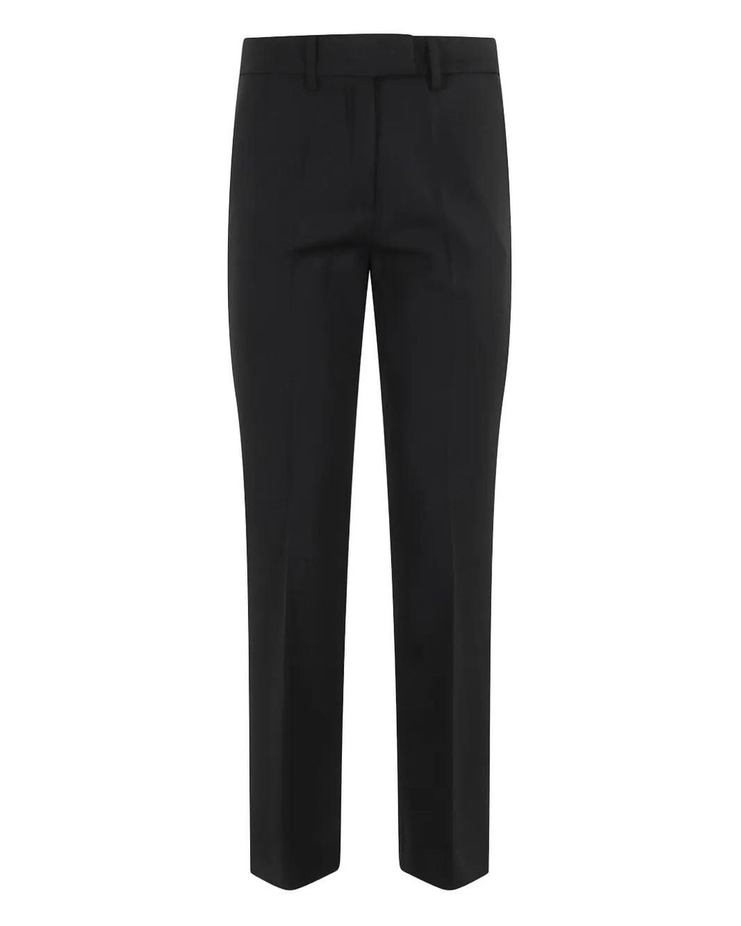 FEDERICA TOSI Black Straight-Leg Trousers