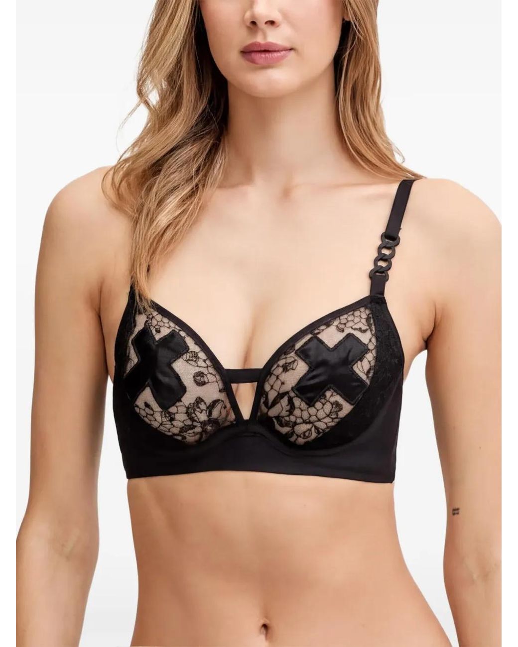 Chantelle Black Lace Panel Bra
