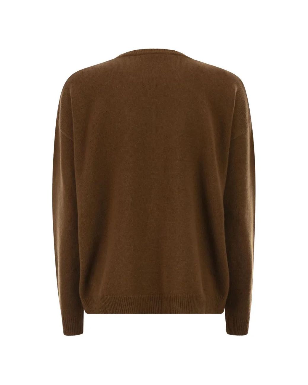 Max Mara Brown Monogram Embroidered Sweater