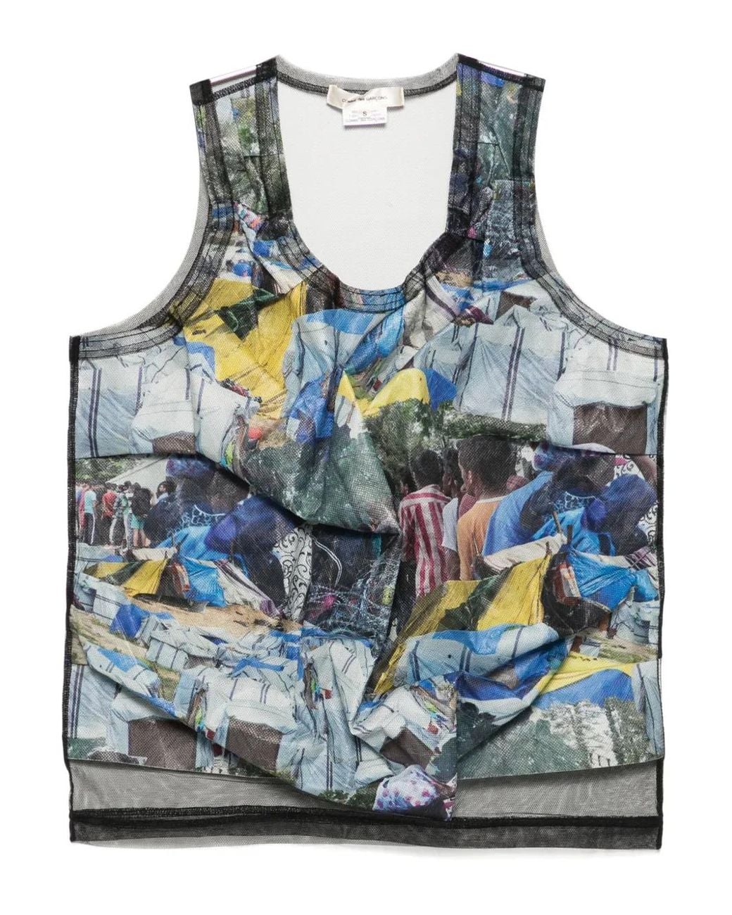 Comme des Garçons Gray Graphic-Print Tank Top