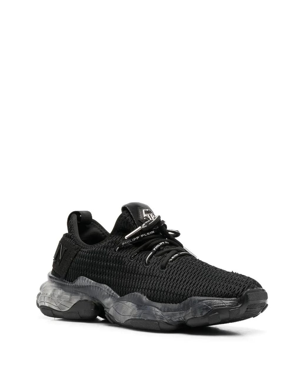 Philipp Plein Black Runner Hyper $Hock Sneakers