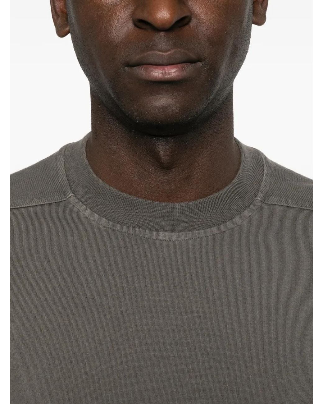 Rick Owens Gray Tommy T Raw-Cut Oversized T-Shirt for men