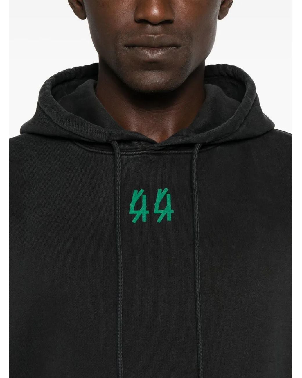 44 Label Group Black Hooded Sleeveless Vest for men