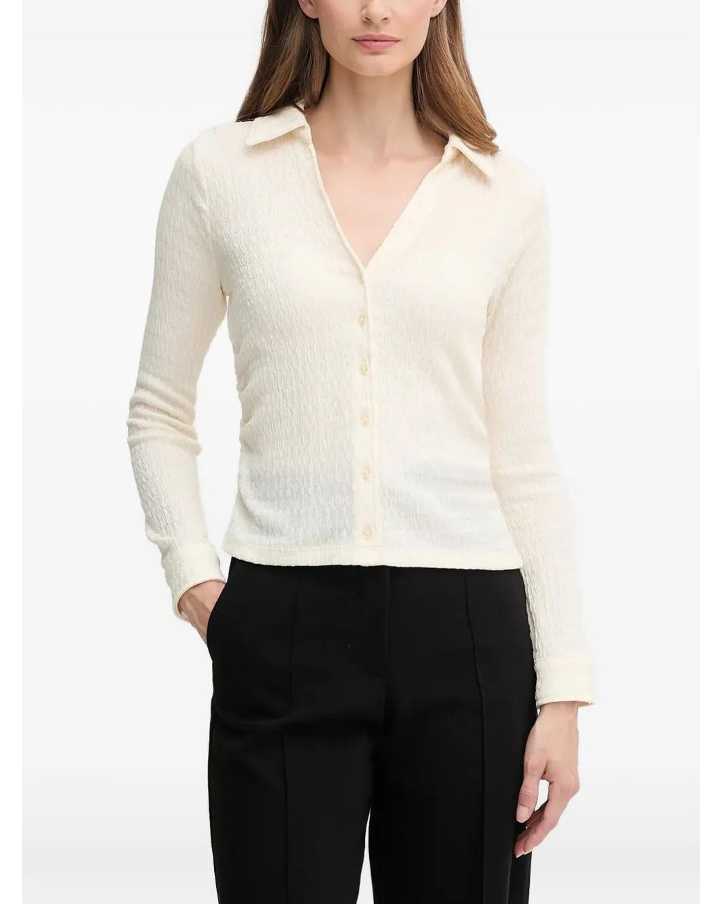 DKNY White V-Neck Shirt